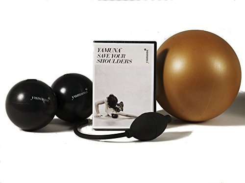 Yamuna Schulterschmerzlinderung Massageball Kit - Tragbares Schultermassagegerät für spezifische Muskelentlastung, Schmerzlinderung & Muskelverspannungen - Ideal für Reisen - Schwarze Bälle verbessern