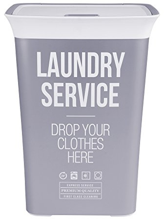 Ondis24 Wäschetruhe Wäschekorb Wäschepuff mit Belüftung Moda Service 60 Liter mit Deckel Wäschesammler