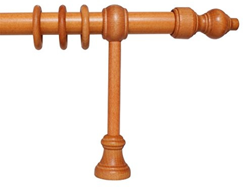 Holz Vorhangstange Filigrano mit 28 mm Durchmesser in Kirschbaum, viele Größen, 180 cm
