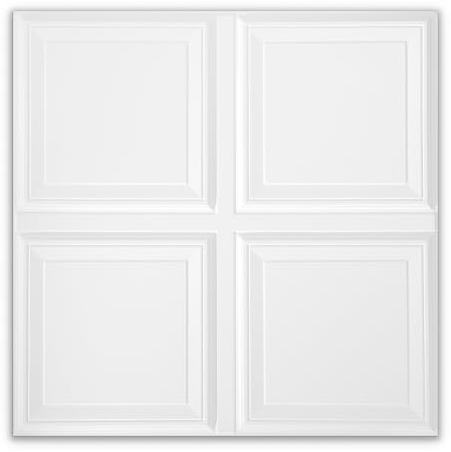 Armstrong Ceiling Tiles; 2x2 Ceiling Tiles - 6 pc White; Acoustic Ceilings for Suspended Grid; Raised Panel 1201