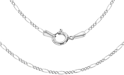 Tuscany Silver Damen Sterling Silber Figaro Halskette 1.8mm