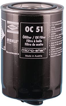 MAHLE OC 51 OF Ölfilter für VW Golf II (19E, 1G1) u.a. | Kompatibel mit: AUDI 100 C2 Avant, 100 C2 Stufenheck, 100 C3 Avant, 100 C3 Stufenheck, 100 C4 Avant, 100 C4 Stufenheck