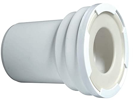 Wirquin RWC12 - Manguito de WC recto (100 mm diámetro) | Conexión de canalización, poliestireno, fabricado en Francia, blanco