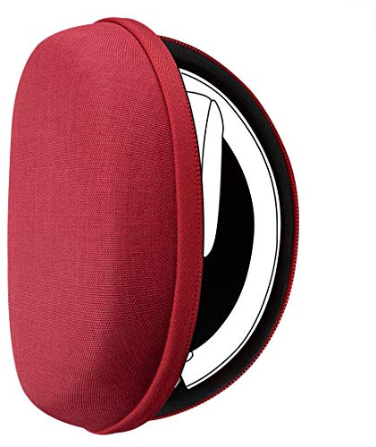 Geekria Shield Headphones Case Compatible with Sennheiser Momentum 2.0, Logitech H900, H800, H600 and More, Replacement Hard Shell Travel Carrying Bag with Cable Storage (Luxe Red)