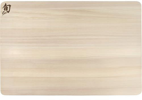 KAI Shun Schneidbrett Hinoki, Größe L - Japanische Zypresse - Abmessung 45,7 x 30,5 x 2 cm Schneidunterlage Holzbrett zum Schneiden