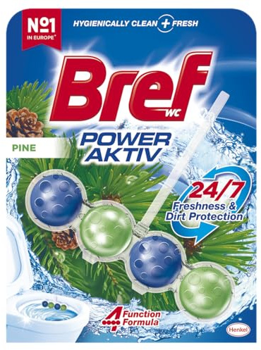 Bref Power Active Pine Original Detergente per WC, 50 g, confezione da 5