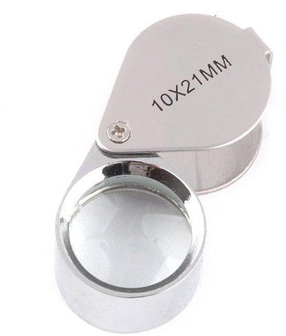tinxi® 10 Fach Lupe Taschenlupe Vergrößerungsglas für Uhrmacher Juwelier 21mm Lupen