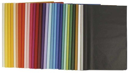 Seidenpapier, Blatt 50x70 cm, 14 g, Sortierte Farben, 300Bl. sort.
