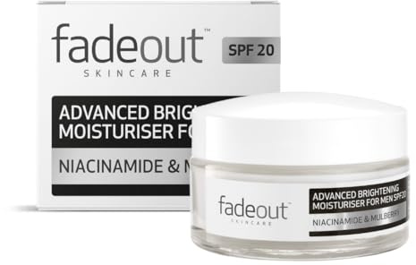 Fade Out Crema idratante avanzata per il tono della pelle uniforme da uomo con SPF 25 - Crema viso clinicamente testata per uniformare il tono della pelle in 4 settimane, 50 ml