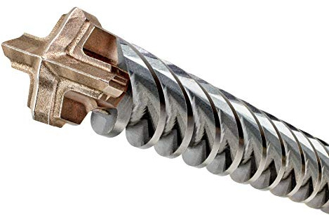 Dewalt SDS-Max Elite Hammerbohrer DT60839 (35x670x550mm, mit Vier-Schneiden-Geometrie, Vollhartmetall-Spitzen & Iron Blast Technologie, für den Einsatz in Beton, Mauerwerk, Natur- & Kunststein)