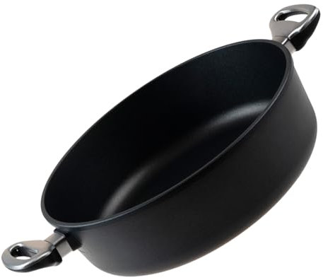 Pfannen Harecker Kochtopf/Bratentopf 32 cm Ø | robuster Aluguss | PFOA-freie Antihaftbeschichtung | kompatibel mit allen Herdarten inkl. Induktion | backofenfest bis 240 °C | Made in Germany