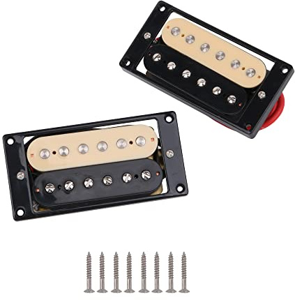 Yibuy Paire Ouvert Humbucker Micros Pour Guitare Électrique noir et crème