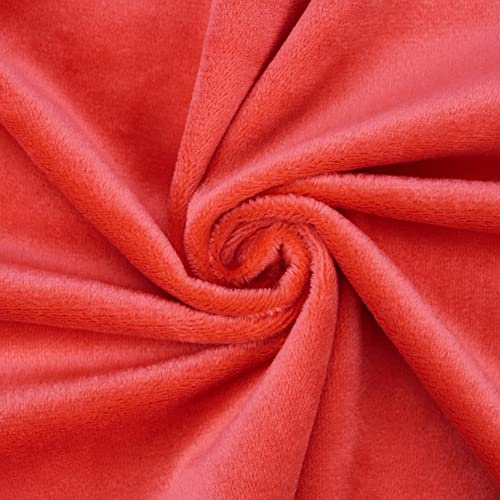 Kuschelweicher Microfaser Plüschstoff in vielen Farben - kullaloo SuperSoft SHORTY 1,5 mm Flor - kirschrot - Plüsch Meterware