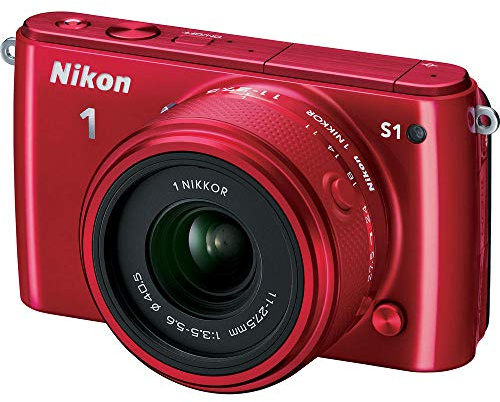 Nikon 1 S1 10.1 MP HD Digital Camera with 11-27.5mm 1 NIKKOR Lens (Red