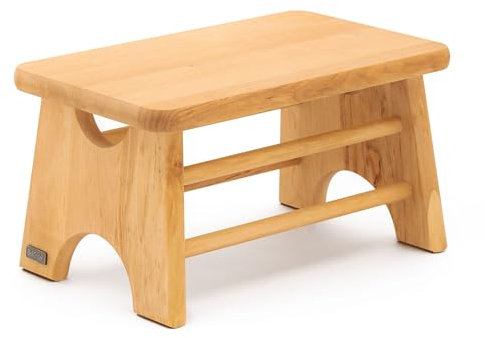 Original Tritthocker Max von BioKinder | Schemel & Hocker aus Erlen-Massivholz | 34 x 21,5 x 20 cm