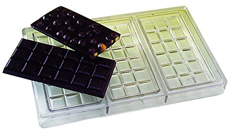 Moule 3 Tablettes de 100 g professionnel. 18 carrés (3 x 6). La Brunoise