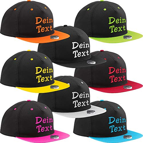 Nashville print factory Snapback Basecap personalisiert Bestickt mit Name oder Wunschtext – Cap aus Baumwolle