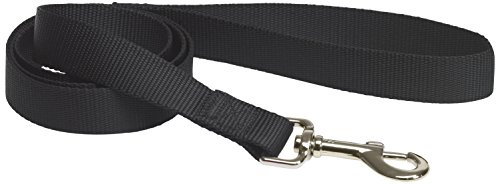 CHAPUIS SELLERIE SLA139 Hunde- und Katzenleine - Nylongurt schwarz - Breite 10 mm - Länge 1,20 m - Größe XS