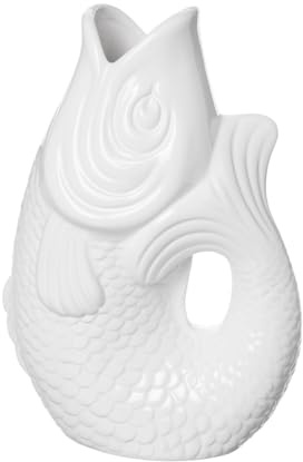 Gift Company Carafon Vase, Steingut, 25cm, Weiß
