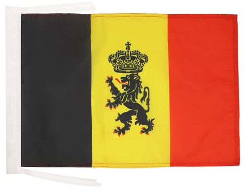AZ FLAG - Flagge Belgien Dienstflagge - 45x30 cm Mit Kordel - Belgiens Fahne 30 x 45 cm - Flaggen