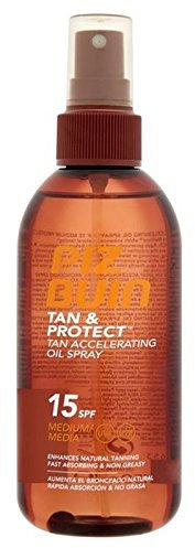 Piz Buin Bronceado Bronceado Y Protege La Intensificación De Aerosol Spf 15 150Ml (Paquete de 6)