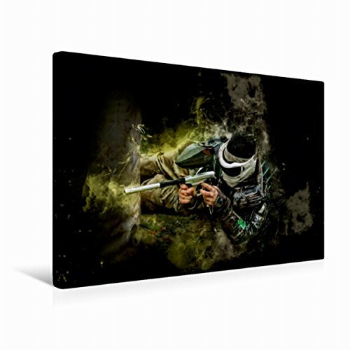 Premium Textil-Leinwand 45 x 30 cm Quer-Format Paintball | Wandbild, HD-Bild auf Keilrahmen, Fertigbild auf hochwertigem Vlies, Leinwanddruck von Peter Roder