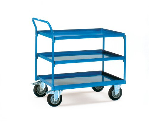 Fetra Transportgeräte mtphd932 Wagen Tablett Griff schräger Schneide, 3 mit Wulst, 1000 mm x 700 mm Plattform