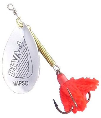 MAPSO - 5 Cucharillas de pesca DEVA-1 PLATA 1 gms.