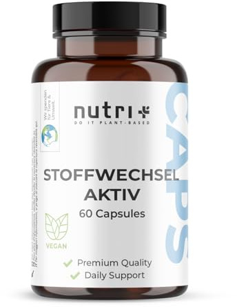 Nutri + Stoffwechsel Aktiv Formel 60 Kapseln - beliebtes Produkt für Stoffwechselkur - natürlich ohne Zusatzstoffe - von Ernährungswissenschaftlern entwickelt