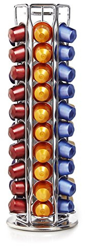 Lumaland Portacapsule Girevole per Nespresso Varie Dimensioni e Forme 60 Capsule