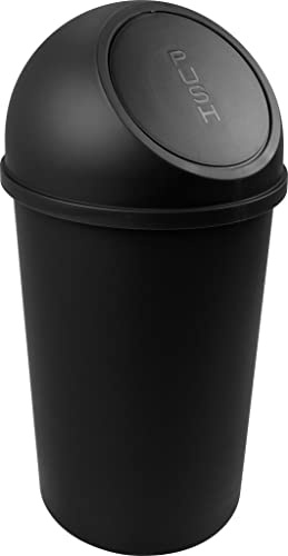 Helit H2401295 – tryck-avfallsbehållare the flip 25L, svart