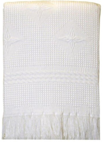Babyprem Bebé Manta Manita Chal Ropa de Cama Infantil Estrella Unisexo 122 x 122 cm Blanco