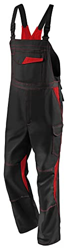 KÜBLER Workwear | IMAGE DRESS Arbeitslatzhose | schwarz/mittelrot | Größe 56