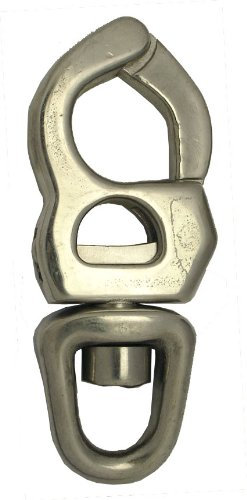 ARBO-INOX Schnappschäkel Wirbelschäkel Schäkel Edelstahl 84mm