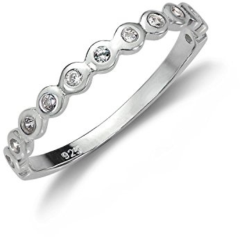 Bague Semi Eternité en Argent 925/1000 - Tailles 48