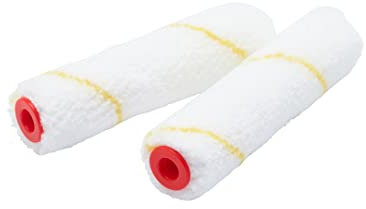 ProDec Advance confezione da 2 rulli in microfibra a pelo corto da 4 pollici per una finitura liscia con emulsione, lucido, satinato, vernice, tinta per legno su pareti, soffitti, battiscopa