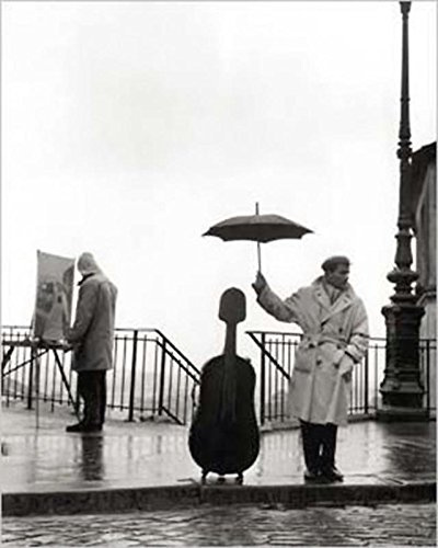 Close Up EIN Musiker im Regen Kunstdruck Robert Doisneau (24cm x 30cm) + Original tesa Powerstrips® (1 Pack/20 STK.)