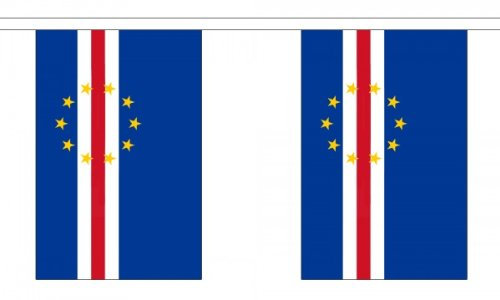 9 Metres 30 (9 x 6) Flag Cape Verde Verdi 100% Polyester Material Bunting Ideal Party Decoration For Street House Pubs Clubs Schools