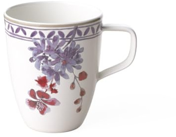 Villeroy & Boch - Artesano Provençal Lavendel Kaffeebecher, Tasse in stilvollem Lavendel aus Premium Porzellan, spülmaschinenfest, 380 ml
