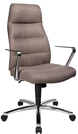 Topstar NC79RDC8 Chefsessel Chairman, 63 x 64 x 124, stoff graubraun | Made in Germany | Ergonomisch | Drehstuhl, Schreibtischstuhl | höhenverstellbar | Geprüfte Sicherheit nach GS-Intertek