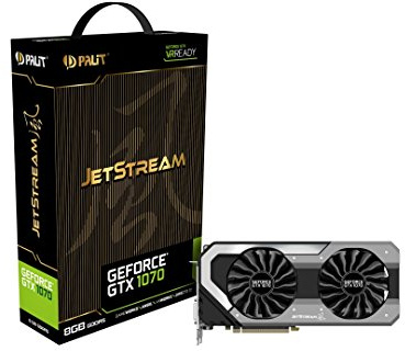 Palit GTX1070 JetStream Scheda Grafica da 8 GB, VGA, Nero