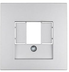 Hager – Plaque centrale prise tAE B1/B7 aluminium