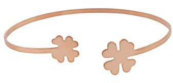 LUIBER BIJOUX Damen Armreif 'Kleeblatt' rosé vergoldet Armspange filigraner Schmuck