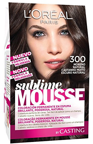 L'Oréal Paris Sublime Mousse Coloración Permanente, Tono 300 Moreno Natural - 300 g