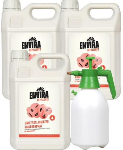 Envira Insektenspray 2 x 5 L + 2L Sprüher gegen Trauermücken & Silberfische