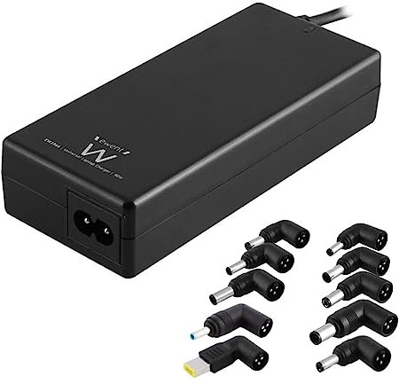 Ewent EW3965 | 65W | Alimentatore Caricatore Universale per Notebook/Laptop | 10 Connettori Inclusi - Varie Dimensioni