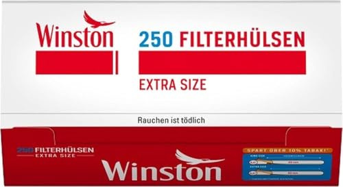 2000 (8x250) Winston EXTRA (Hülsen, Filterhülsen, Zigarettenhülsen)