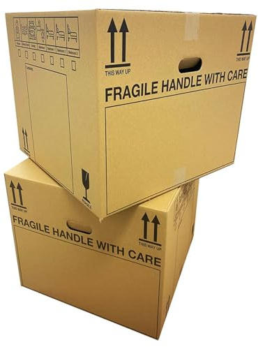 Large Cardboard Strong Removal Packing Moving Boxes, Pack of 25