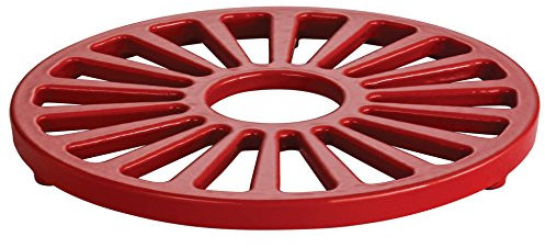 Tramontina Bestow Enameled Cast Iron Round Trivet, 7-inches, Red, Kitchen Potholder for Hot Pans, Pots and Dishes