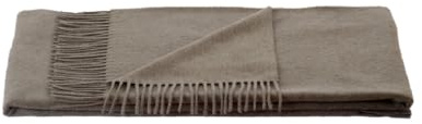 STEINBECK Decke Modena aus edler Cashmere-Lambswool-Mischung in 5 Farben 130x190 cm, Hellbraun